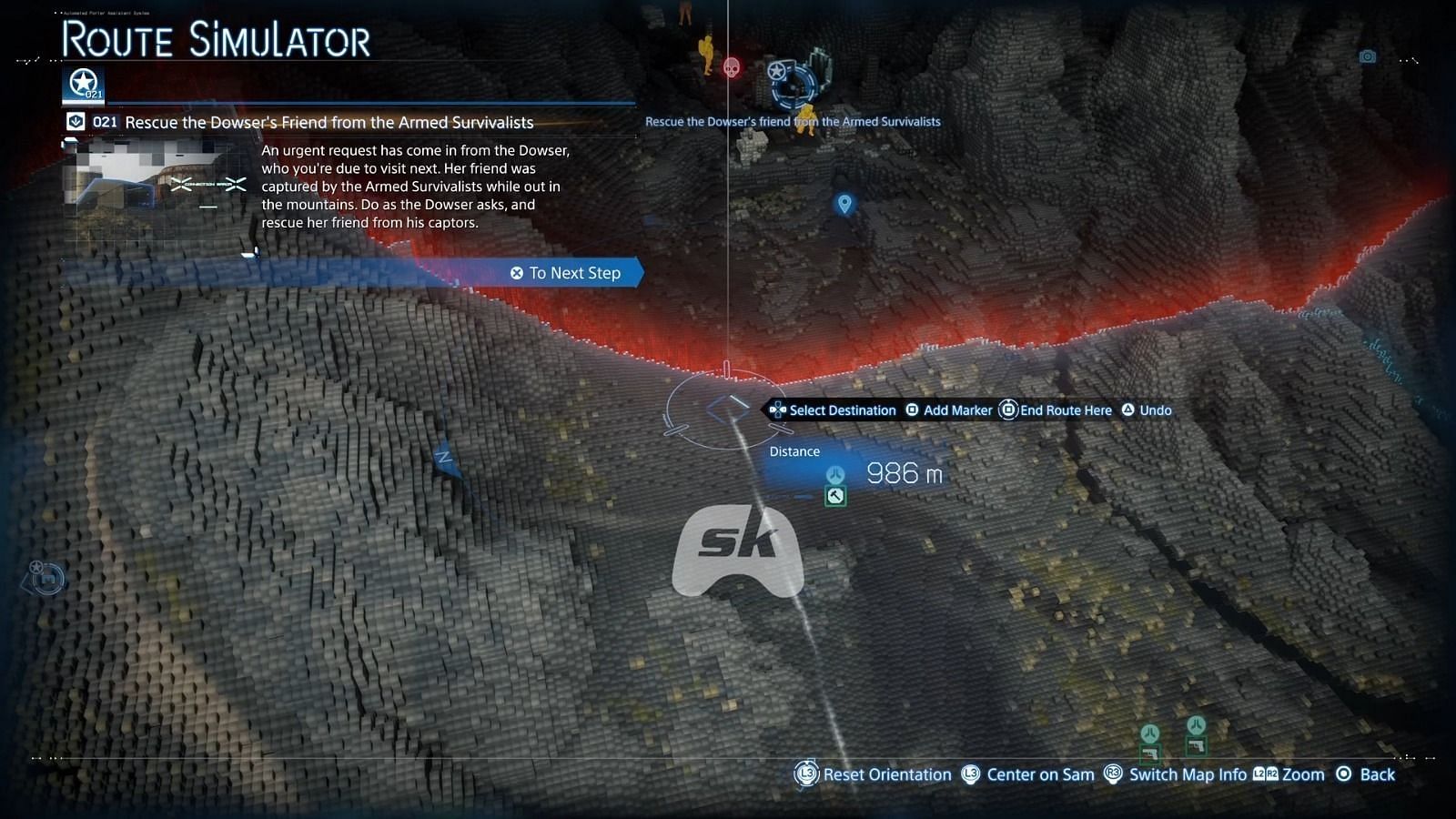 Mission and it's stats to locate SS Rajamouli in Death Stranding 2 (Image via Sportskeeda Gaming / Sony Interactive Entertainment)